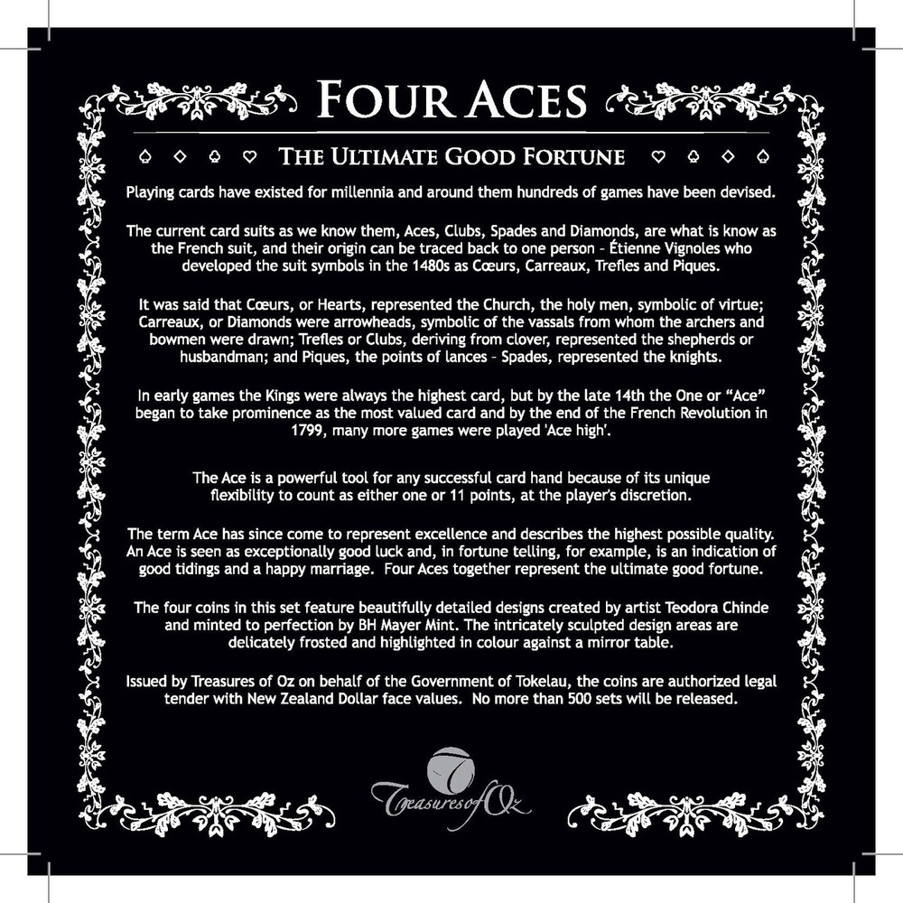 Buy Tokelau Coins Four Aces The Ultimate Good Fortune Coins