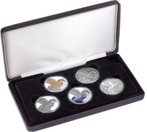 Limited Edition Pegasus 1oz Silver Typeset Collection.  Five pure silver coins as legal tender of Tokelau.