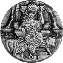 Stunning Max Relief reverse of Tokelau's Odin, Ruler of the Aesir 3oz Silver Coin