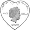 Con Amore 20g pure silver Tokelau coin 2016 obverse