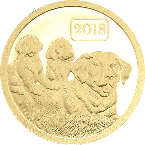 0.5g Pure Gold Year of the Dog Tokelau Coin