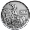 Goat Family 1oz Silver Antique Tokelau Coin - Reverse