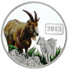 Goat Family 1oz Silver Coloured Proof Tokelau Coin - Reverse