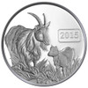 2015 Year of the Goat - Goat Family 1oz Silver Proof Tokelau Coin - Reverse