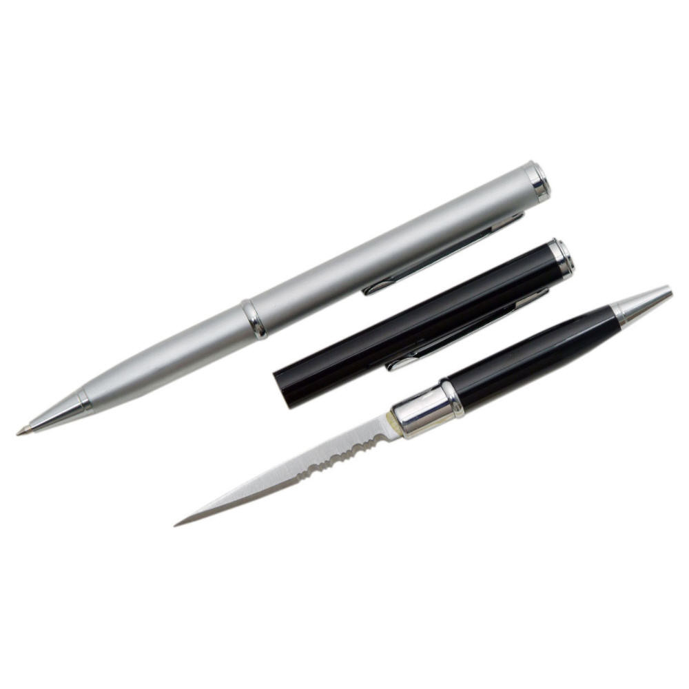Functional Ink Pen with concealed Knife
