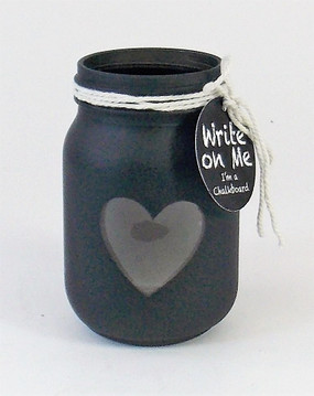 Candle Holder - Chalkboard Mason Jar Large - PTC6221 - MIN ORDER: 6