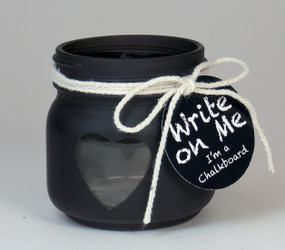Candle Holder - Chalkboard Mason Jar Small - PTC6280 - MIN ORDER: 6