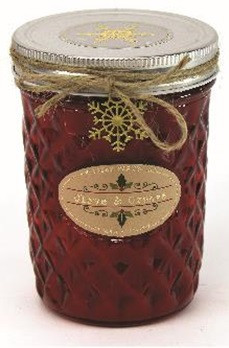Holiday - Candle - Quilted Jelly Jar 11.5 oz - Cinnamon Apple - HOL8621-MJ - MIN ORDER: 4