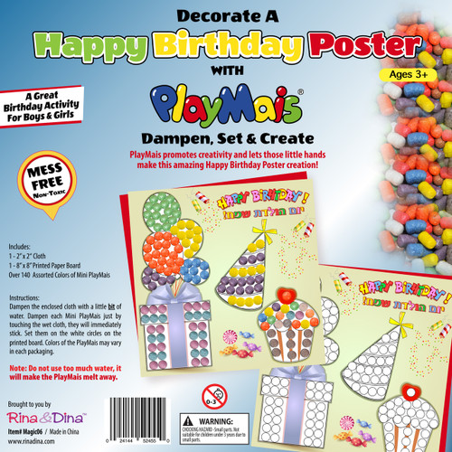 Decorate A Birthday Poster With Playmais Rina And Dina Collection