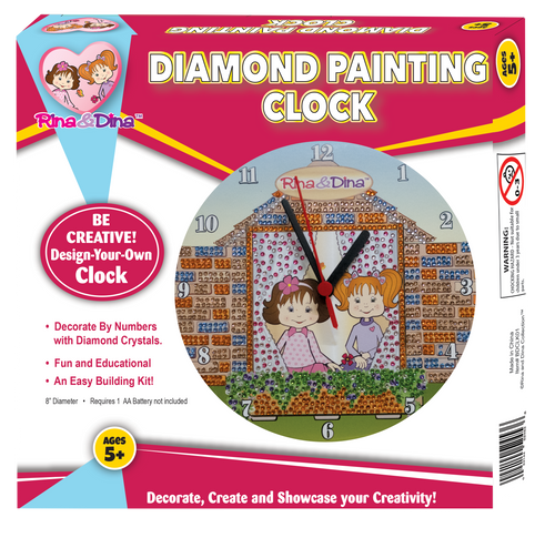 Rina And Dina Diamond Painting Clock Rina And Dina Collection