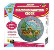 Modeh Ani Diamond Painting Clock with Glow in the Dark Handles & Numbers