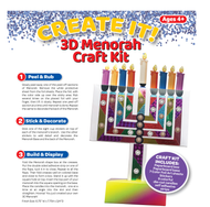 3D Chanukah Menorah Craft Kit