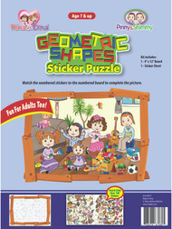 Geometric Shape Sticker Children in Playroom
