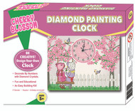 Cherry Blossom Diamond Painting Clock