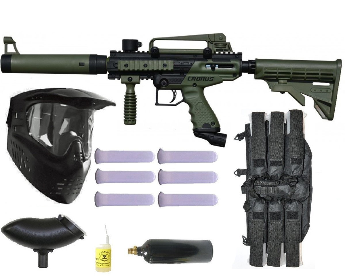 Tippmann Cronus Tactical Paintball Gun Mega Set Olive