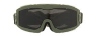 Lancer Tactical Aero Dual Pane Thermal Airsoft Goggles Olive (3 Lens)
