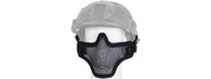 Lancer Tactical Metal Mesh Airsoft Half Mask Helmet Version Black