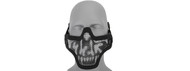 Lancer Tactical Metal Mesh Airsoft Half Mask Black Skull
