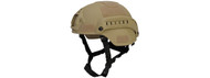 Lancer Tactical MICH 2000 SF Style Airsoft Helmet Tan L/XL