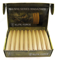 Elite Force M4/M16 Style 140 Round Mid Capacity Airsoft Magazine Tan 10 Pack
