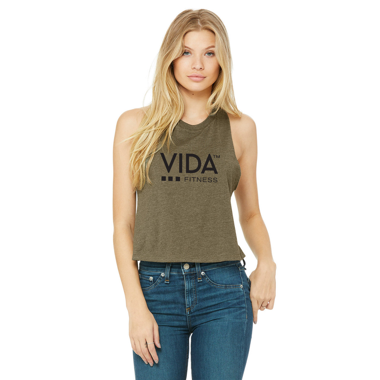 BELLA+CANVAS Women's Racerback Cropped Tank