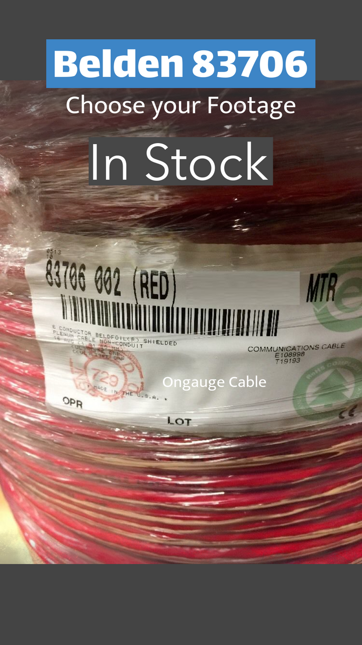 Belden 83706, 002 Cable 16/6 Shielded AWG 16 Wire FEP Plenum - Ongauge  Cable Company. LLC
