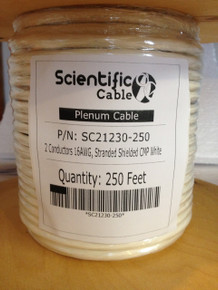 250-Feet Plenum Cable 16/2 Stranded Shielded Wire CMP SC21230-250