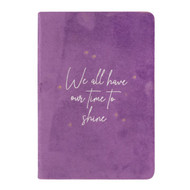 Purple Velvet Star Sign Constellation Notebook - front cover | Sarah's Gifts