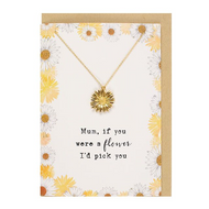 Mum, If you were a flower Necklace and Card Set