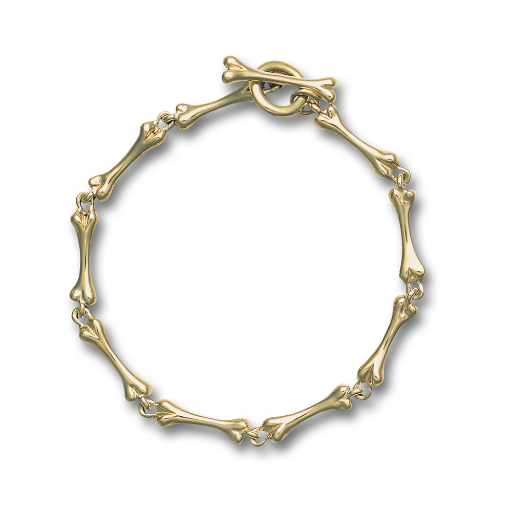 Ladies Bones Bracelet - 14K Gold - outriderjjewelry
