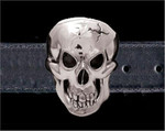 Skull Belt Buckle - Sterling Silver