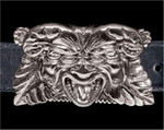 Gargoyle Belt Buckle - Sterling Silver