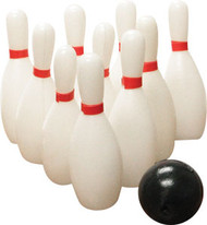 CAKE DECO BOWLING PINS & BALL SET