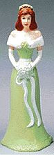 BRIDESMAID FIGURINE 4.5 IN. GREEN DRESS