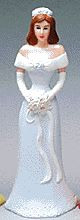 BRIDESMAID FIGURINE 4.5 IN. BLUE DRESS