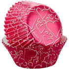 BAKING CUPS FOIL HEARTS PINK 24 CT
