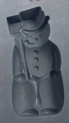 RUBBER CANDY MOLD SNOWMAN 2 7/16"