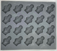 RUBBER CANDY MOLDS SANTA IN CHIMNEY 20 CAVITIES