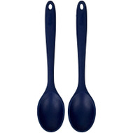 SPOON NAVY SILICONE 8 IN. 2 PC