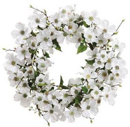 WREATH DOGWOOD/PUSSY WILLOW WHITE 24"