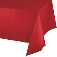 PLASTIC TABLECOVER CLASSIC RED 54X108