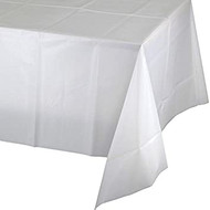 PLASTIC TABLECOVER WHITE 54X108