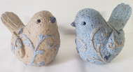 BIRD BLUE CREAM  4"