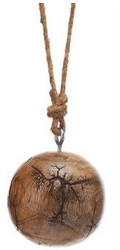 ORNAMENT WOOD BALL.3.5IN.