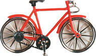 CAKE DECO BICYCLE RED SILVER 6"
