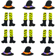ICING DECO WITCH HATS & LEGS 12 CT
