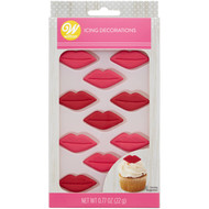 ICING DECO LIPS PINK & RED 12 CT