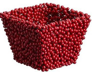 CONTAINER  BERRY SQR RED 4"