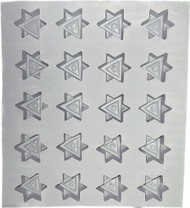 RUBBBER CANDY MOLD 6-Point Star (JEWISH) 20 CAVITIES