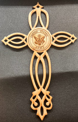 CROSS ORNAMENT UNITED STATES ARMY 7"